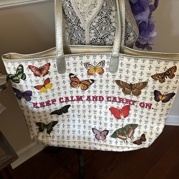 Jessica Kagan Cushman Butterfly Print Tote Bag - Picture 1 of 9